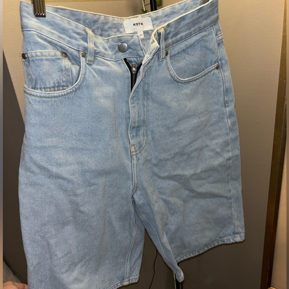 KOTN Unisex Light Blue Jean Shorts